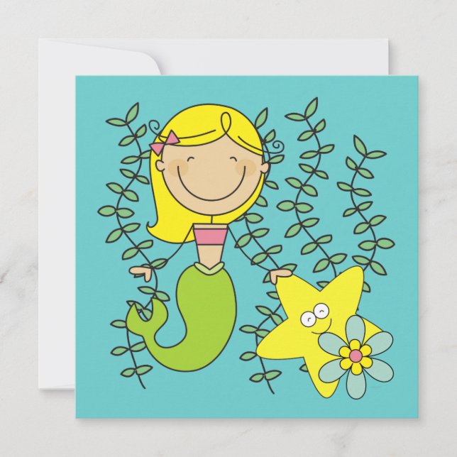 Carte Blond Mermaid (Devant)