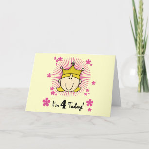 Carte Blond Princess 4th Birthday Tshirts et cadeaux
