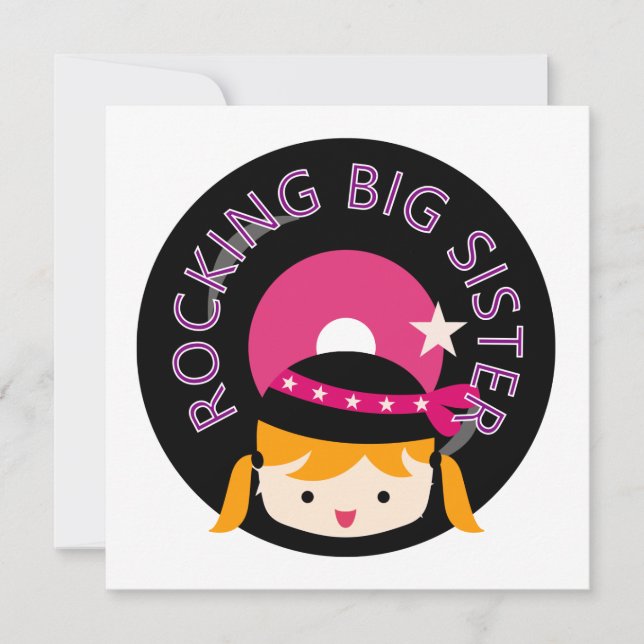 Carte Blond Rocking Big Sister (Devant)