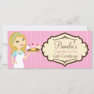 Carte Blonde Baker Cupcake D12 Certificat cadeau 2