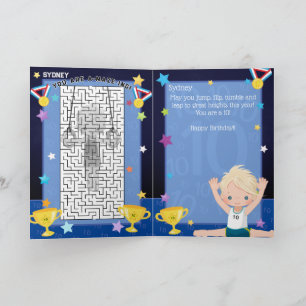 Carte Blonde Boys Gymnastique Vous êtes A-Maze Anniversa