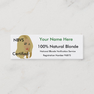 Carte blonde d'identification