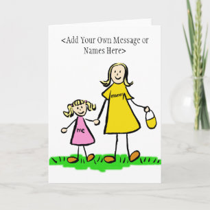 Carte blonde maman et moi (message de Personnalise