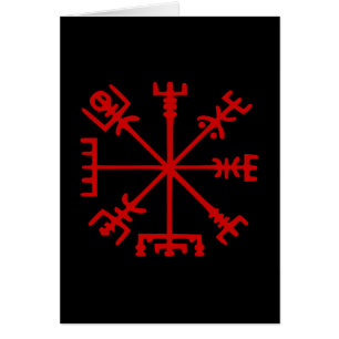 Carte Blood Red Vegvísir (Viking Compass)