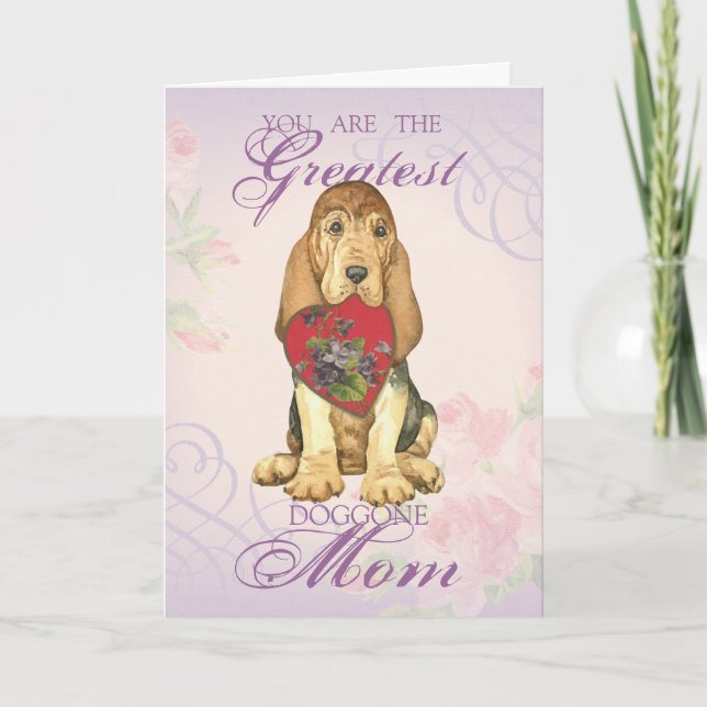 Carte Bloodhound Heart Maman (Devant)