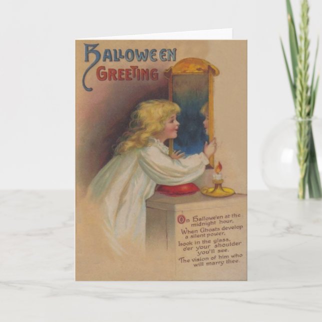 Carte Bloody Mary Miror mignonne petite fille (Devant)