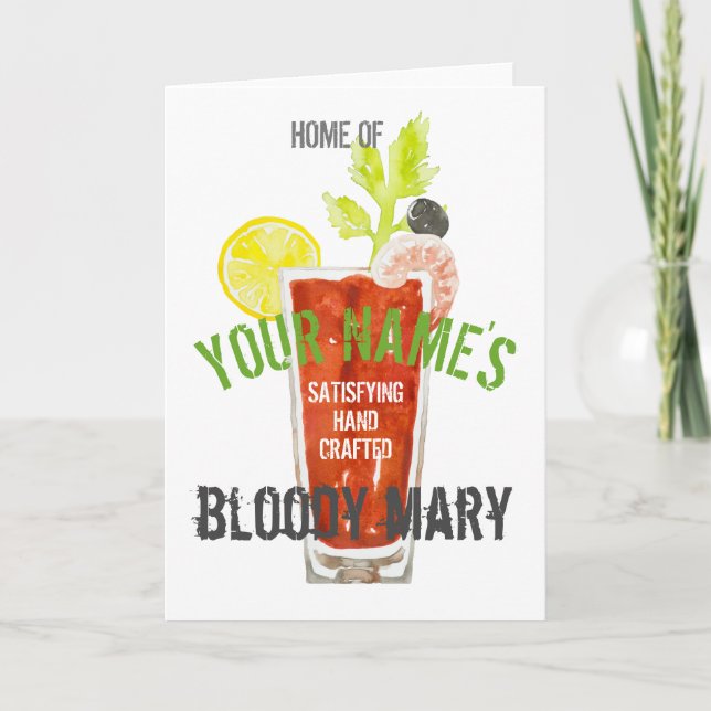 Carte Bloody Mary personnalisée (Devant)
