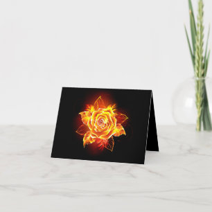 Carte Blooming Fire Rose