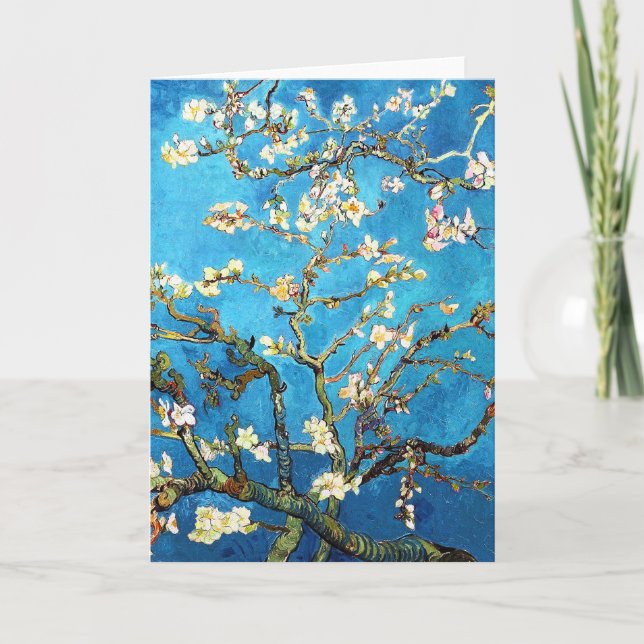 Carte Blossoming Almond Tree Van Gogh Fine Art (Devant)
