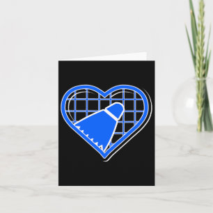 Carte Blue Badminton Heart Pour Les Amateurs De Badminto