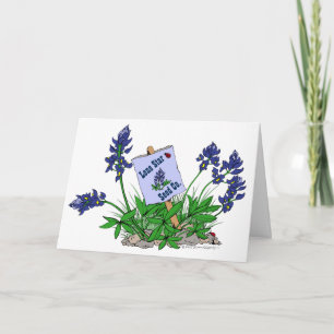 Carte Blue Bonnets Salutations Fleurs sauvages de TEXAS