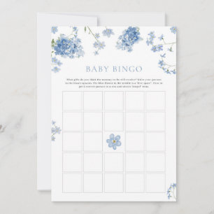 Carte Blue Floral Baby shower Jeu Baby Bingo Jeu