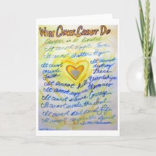 Carte Blue & Gold Ce que le cancer ne peut pas faire Car