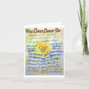 Carte Blue & Gold Ce que le cancer ne peut pas faire Car