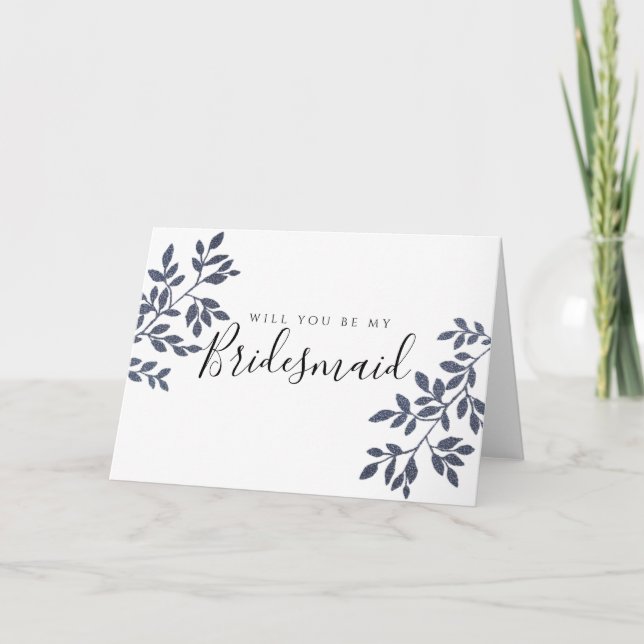 Carte Blue Grey Parties scintillant Serez-Vous Ma Femme  (Devant)