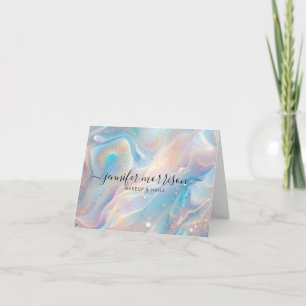 Carte Blue Holographic Opal Gold Parties scintillant per