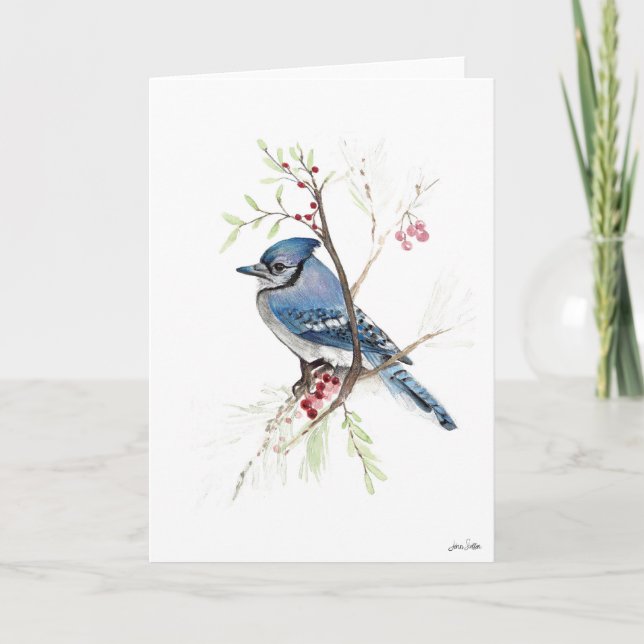 Carte Blue Jay Bird Art (Devant)
