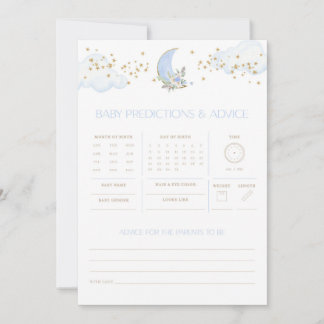 Carte Blue Moon Baby Predictions Conseils Baby shower Je