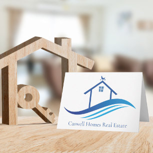 Carte Blue Real Estate Company Accueil Logo moderne Pers