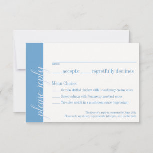 Carte Blue Response Card, Caroline Faire-part de m