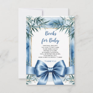 Carte Blue Ribbon Chinoiserie Livres pour Baby Card
