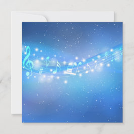 Carte Blue Sky, Stars Et Notes De Musique