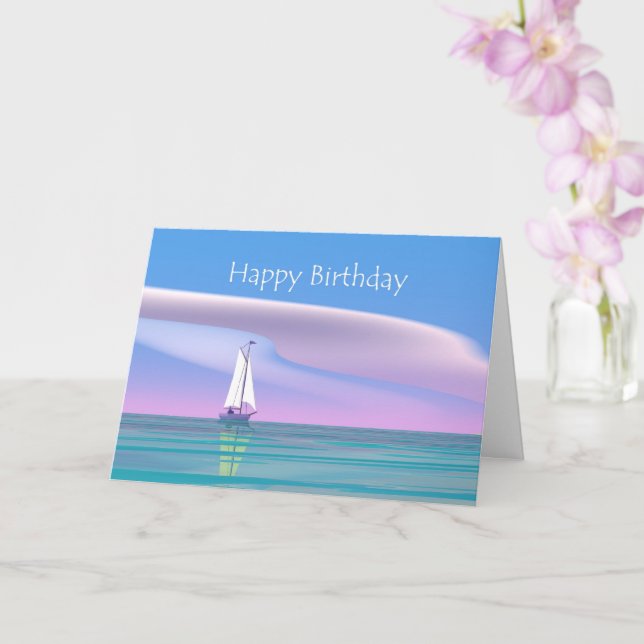Carte Blue Sky Voile Anniversaire (Orchidée)