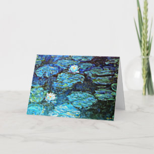 Carte Blue Water-Lilies, tableau de Monet,