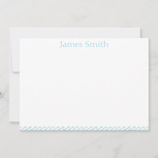 Carte Blue Waves Watercolor Motif Stationsimple