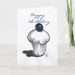 Carte Blueberry Muffin Joyeux Anniversaire