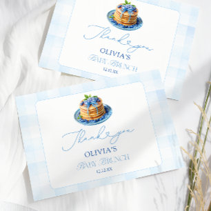 Carte Blueberry Pancake Baby Brunch Douche Merci