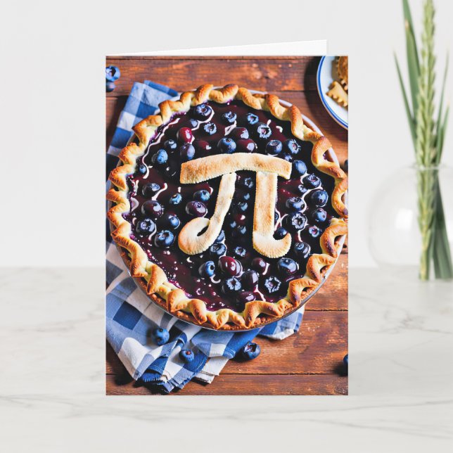Carte Blueberry Pie Pour Pi Day (Devant)