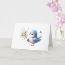 Bluebird doux avec Bouquet de marguerite Toutes le