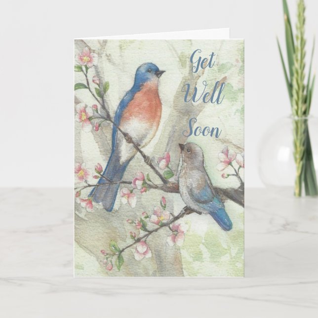 Carte Bluebird Get Well Bientôt (Devant)