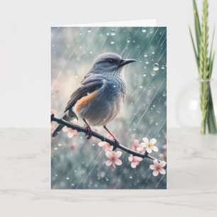 Carte Bluebird in Raindrops pour l'anniversaire