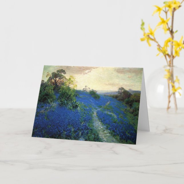 Carte Bluebonnet Field, tableau de Julian Onderdonk (Fleur jaune)