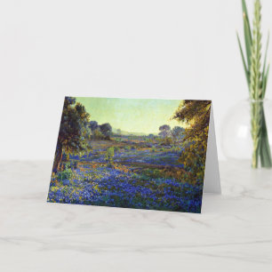 Carte Bluebonnets à la fin de l'après-midi, près de La G