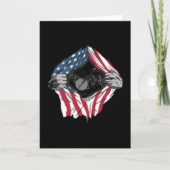 Carte Bluegrass Banjo America États-Unis (Devant)