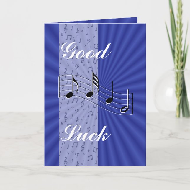 Carte BlueMusicnote strip-personnaliser à toute occasion (Devant)