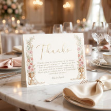 Blush Floral Wedding Thank You