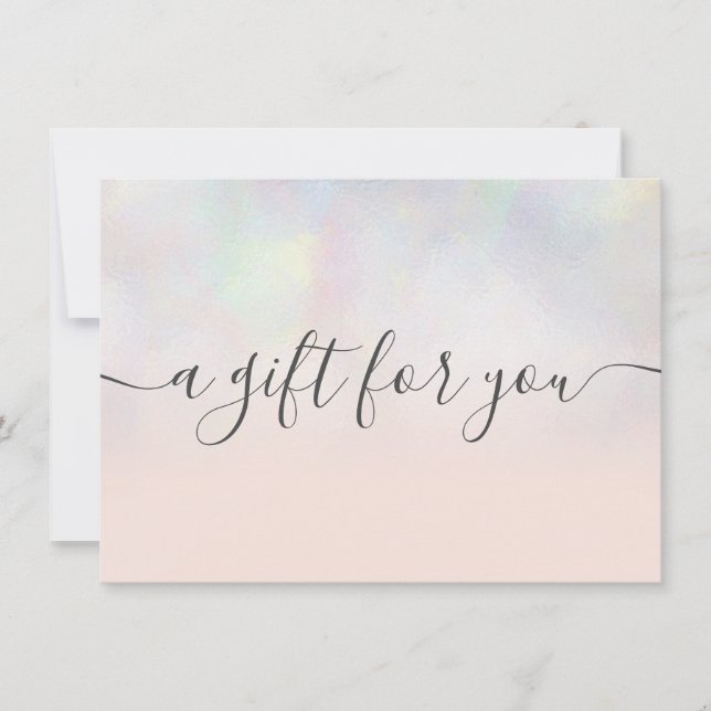 Carte Blush pearl nacre ombre certificat cadeau (Devant)
