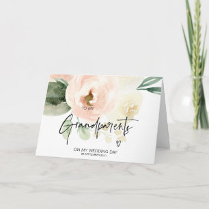 Carte Blush To My Grand-parents My Wedding Day Grand-mèr