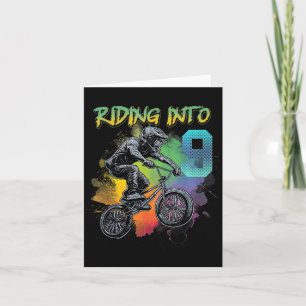 Carte Bmx 9 ans Anniversaire Boy Bicycle 9th Bmx Rider