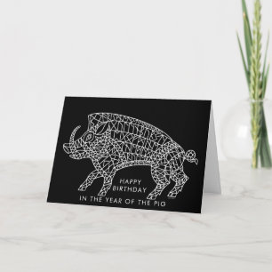 Carte Boar sauvage avec Runes
