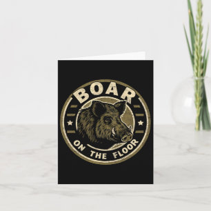 Carte Boar Sur Le Sol Vintage Tatouage Traditionnel Wild