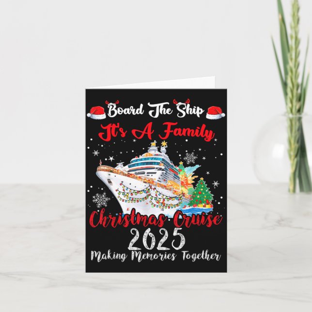 Carte Board The Ship It's A Family Christmas Cruise 2025 (Devant)
