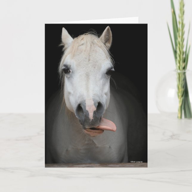 Carte Bob Langrish | Gris Gallois Pony Avec La Langue So (Devant)