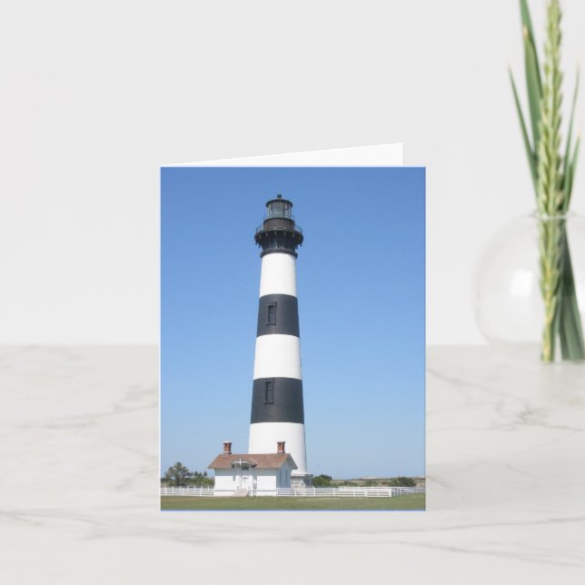 Carte Bodie Lighthouse Outer Banks NC Note Card (Devant)