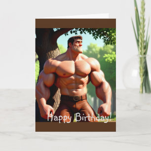 Carte Bodybuilder Anniversaire