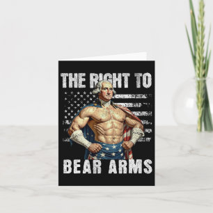 Carte Bodybuilding 4 juillet Papa Usa Drapeau 2ème Amend
